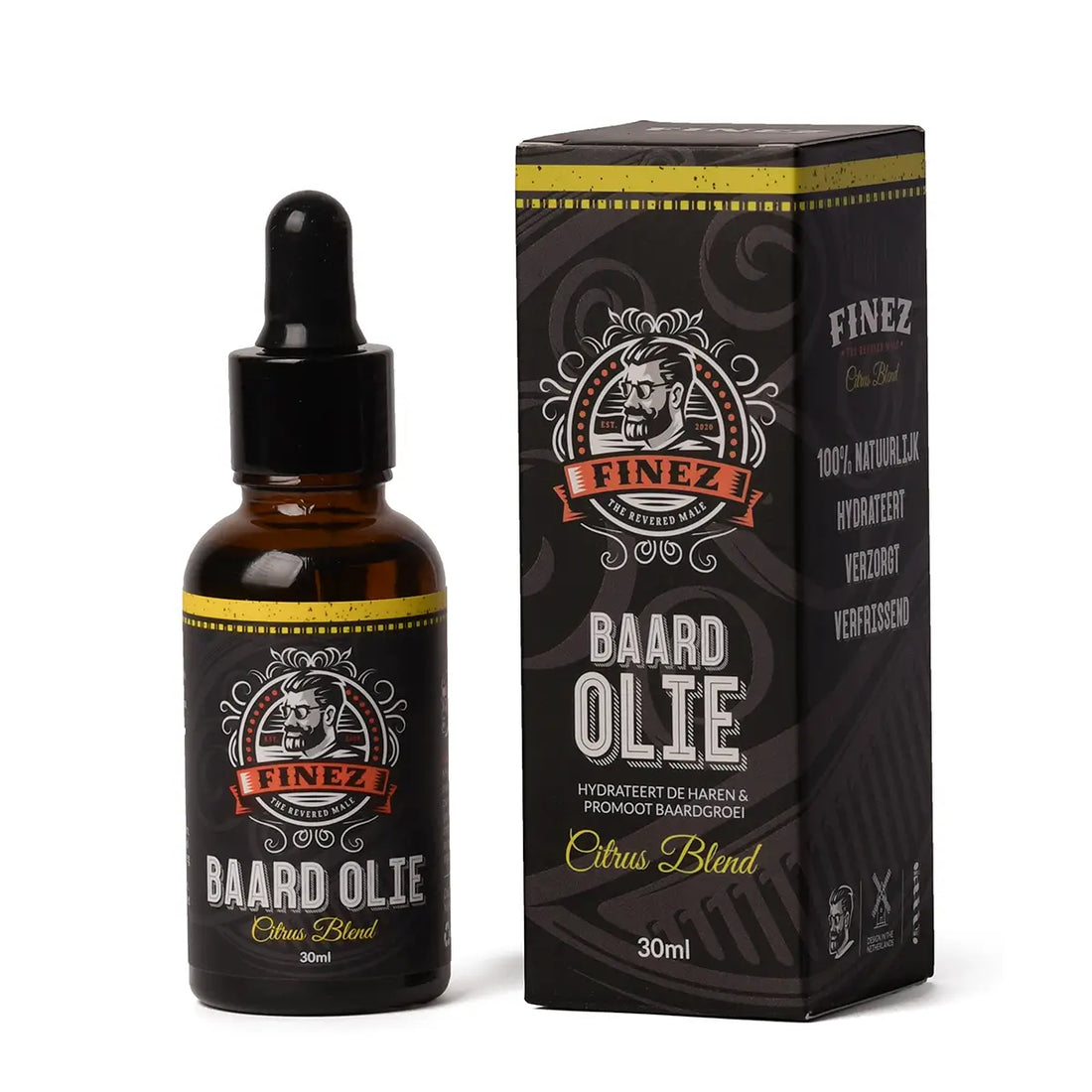 Finez baardolie met citrus blend geur.